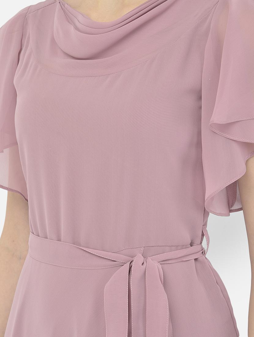 tie front ruffled high low dress - 18056432 - Zoom Image - 4