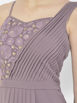 self design lace gown dress - 18056451 - Standard Image - 4