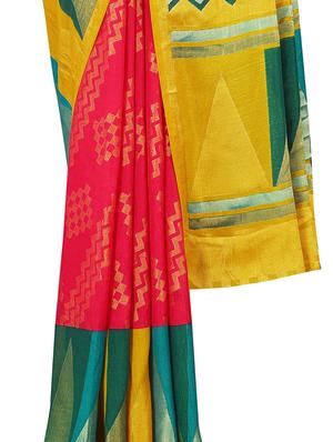 brasso work geometrical saree with blouse - 18058104 - Standard Image - 2