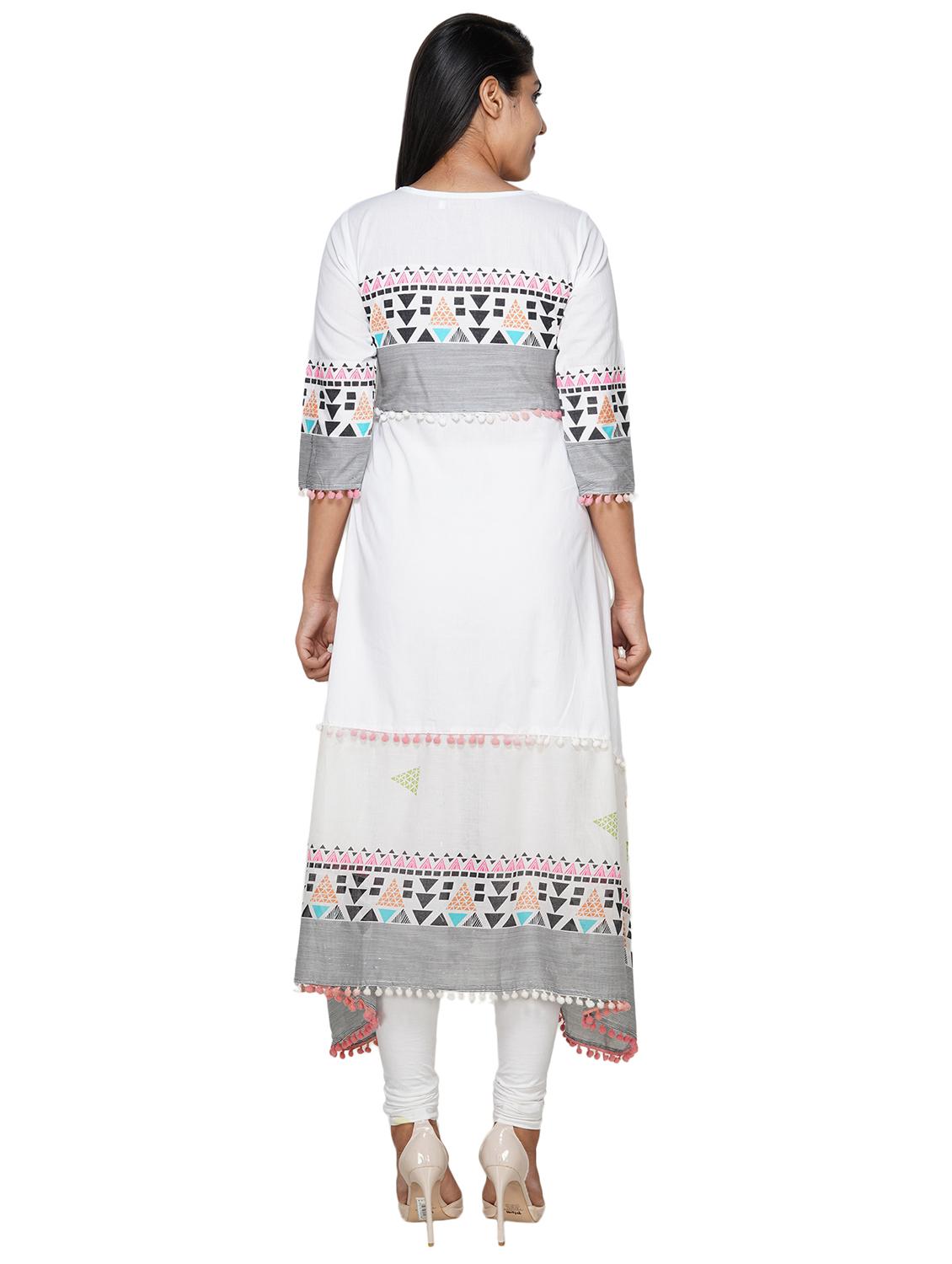 printed a-line kurta - 18058157 - Zoom Image - 3