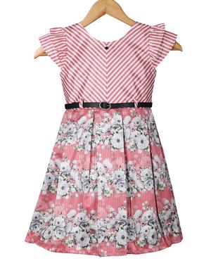 orange printed blend frock - 18058486 - Standard Image - 2