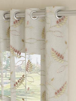 gm 7 feet floral grommet single sheer door curtain panel - 18058706 - Standard Image - 2