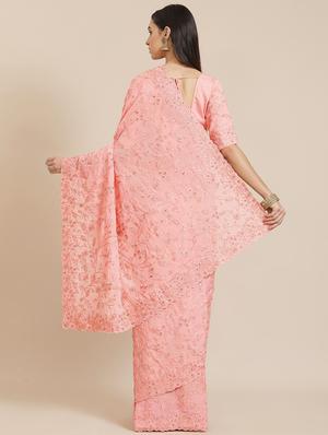 tonal embroidered saree with blouse - 18061698 - Standard Image - 2