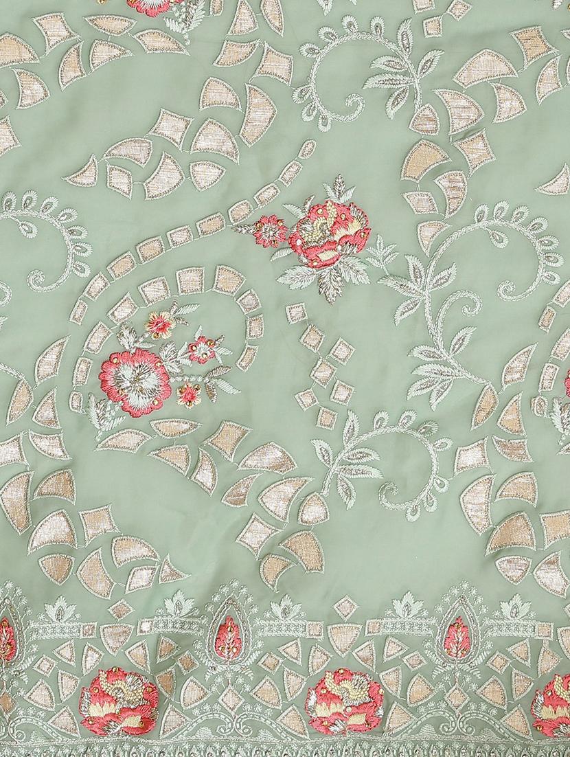 tonal embroidered saree with blouse - 18061701 - Zoom Image - 6