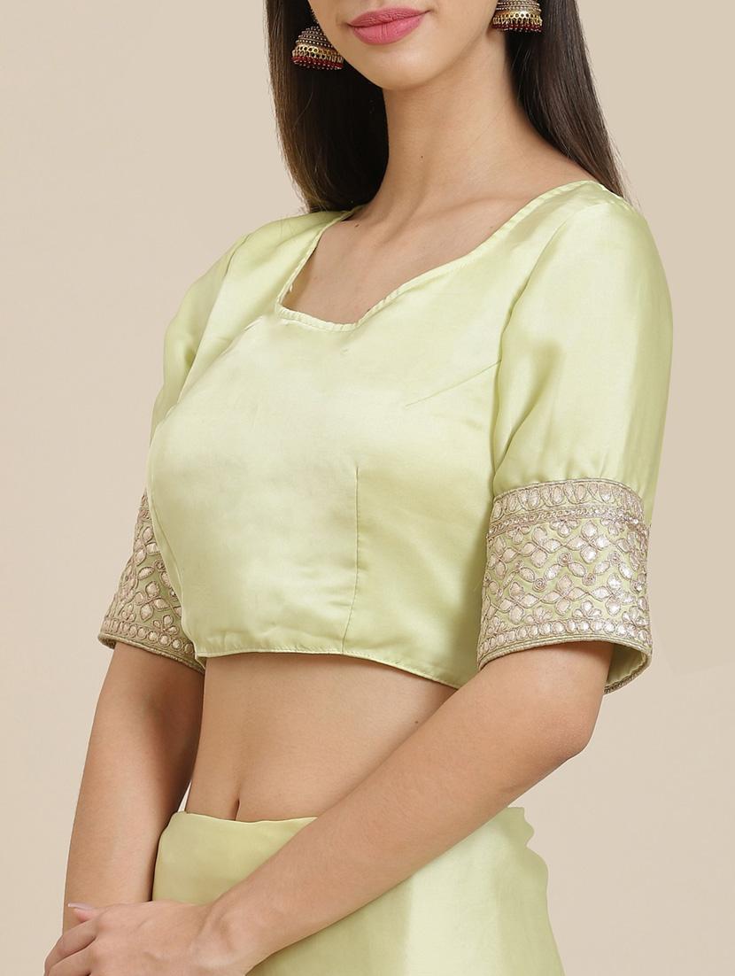 tonal embroidered saree with blouse - 18061703 - Zoom Image - 3