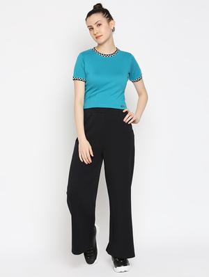 blue solid regular tee - 18061749 - Standard Image - 5