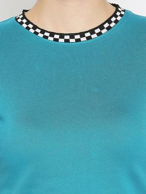 blue solid regular tee - 18061749 - Standard Image - 6