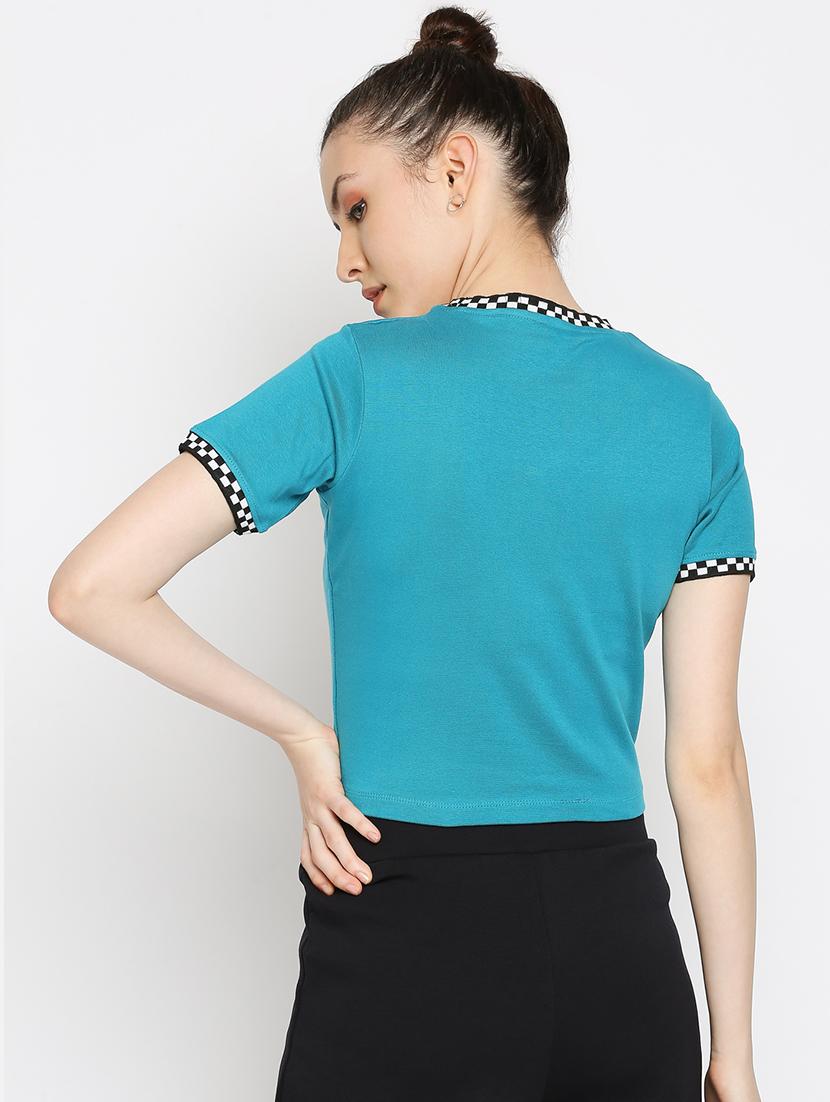 blue solid regular tee - 18061749 - Zoom Image - 4