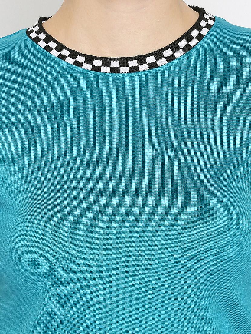 blue solid regular tee - 18061749 - Zoom Image - 6