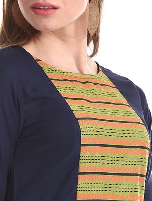 blue rayon straight kurta - 18065170 - Standard Image - 5