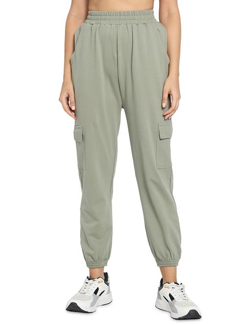 high rise solid joggers - 18066199 - Standard Image - 1