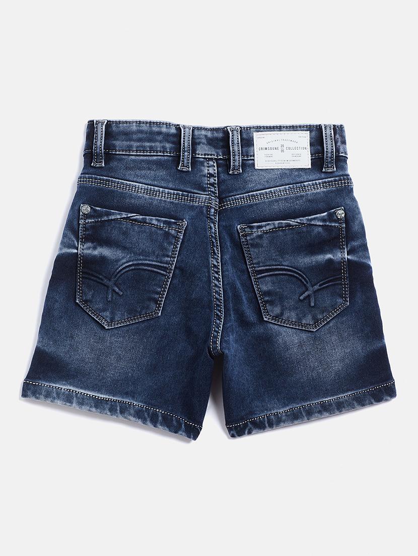 navy blue denim shorts - 18066780 - Zoom Image - 2