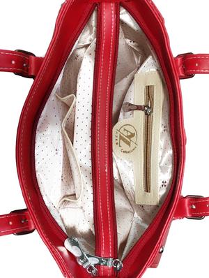 red leatherette (pu) regular handbag - 18067058 - Standard Image - 3