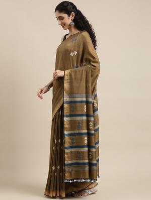 geometrical jamdani saree with blouse - 18067228 - Standard Image - 2