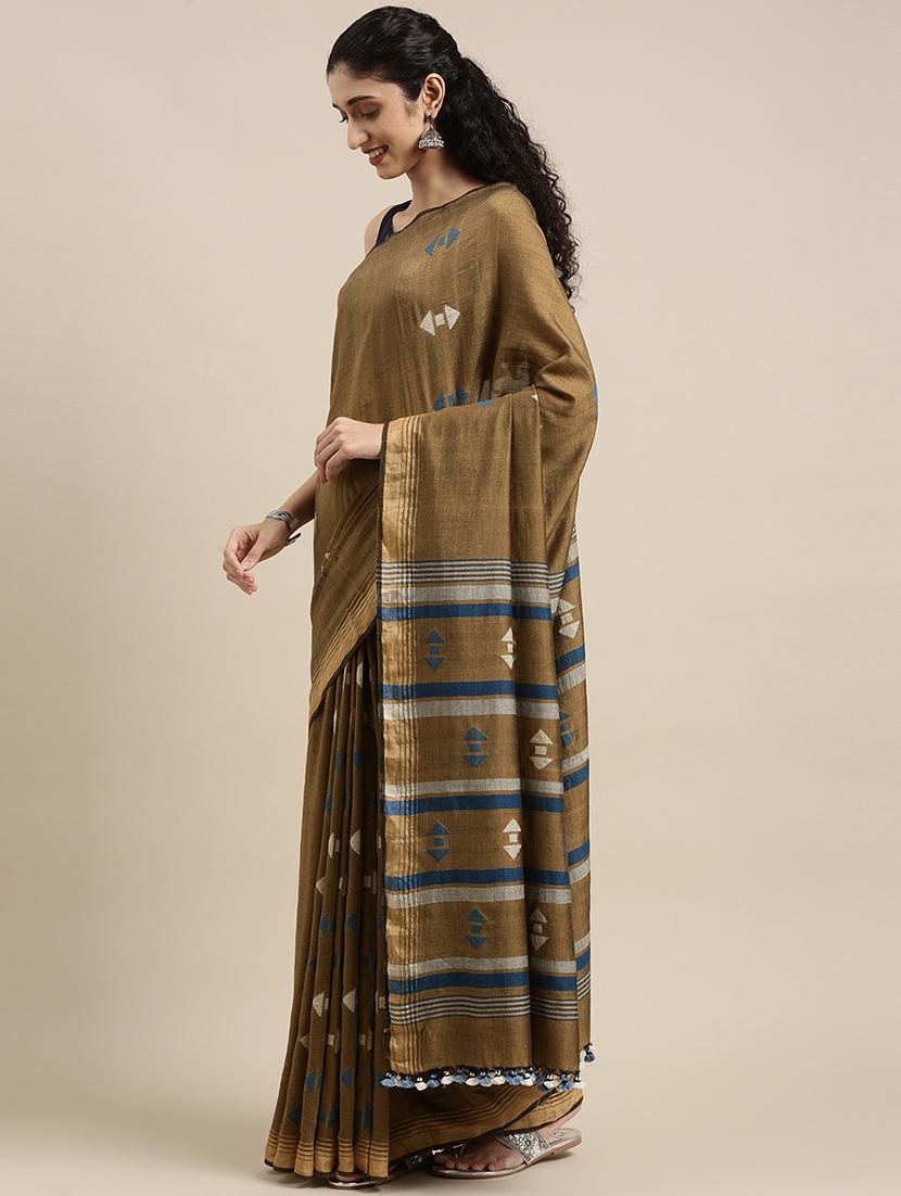 geometrical jamdani saree with blouse - 18067228 - Zoom Image - 2