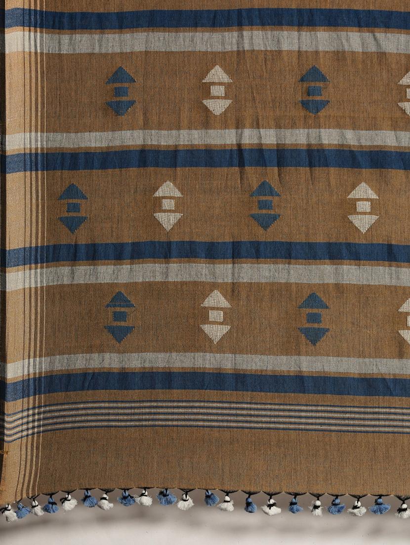 geometrical jamdani saree with blouse - 18067228 - Zoom Image - 5