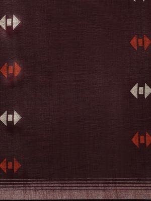 geometrical jamdani saree with blouse - 18067229 - Standard Image - 6