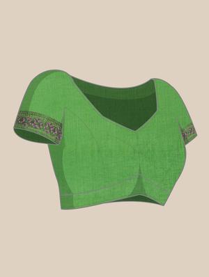 self design handloom saree with blouse - 18067231 - Standard Image - 4