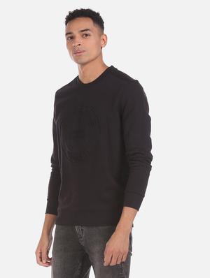 black solid sweatshirt - 18068316 - Standard Image - 2