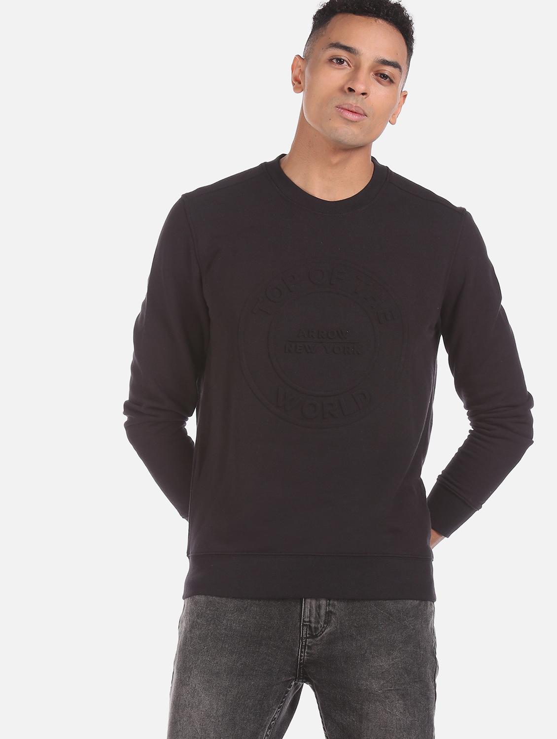 black solid sweatshirt - 18068316 - Zoom Image - 1