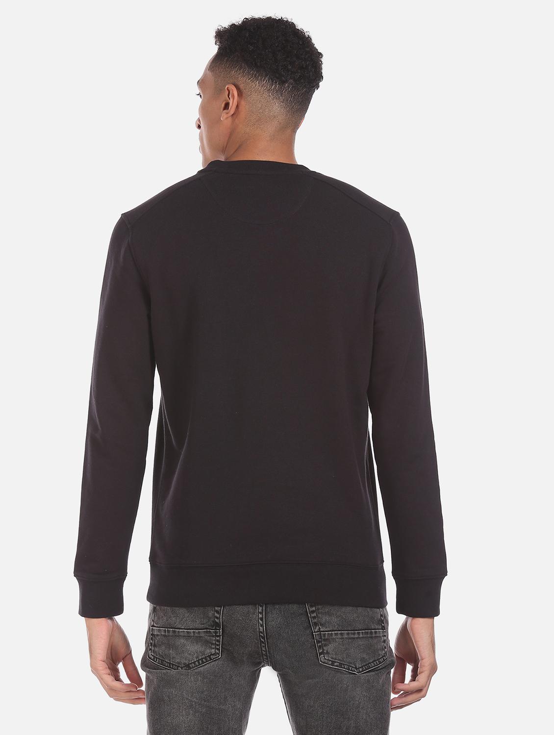 black solid sweatshirt - 18068316 - Zoom Image - 3