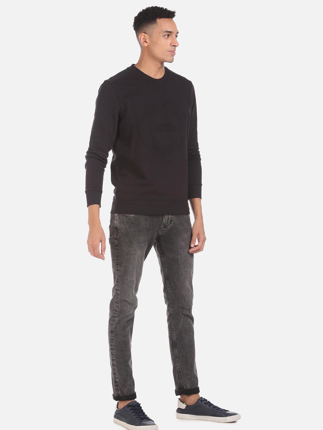 black solid sweatshirt - 18068316 - Zoom Image - 4
