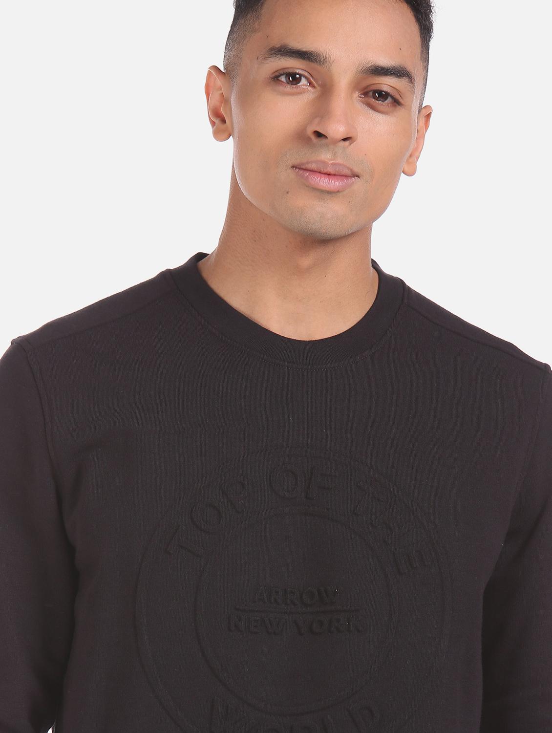 black solid sweatshirt - 18068316 - Zoom Image - 5