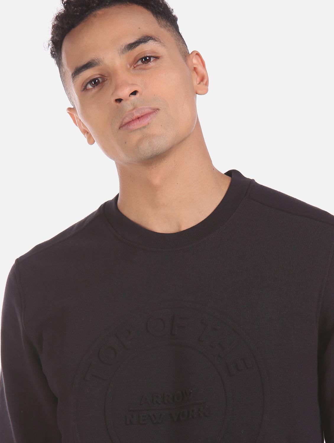 black solid sweatshirt - 18068316 - Zoom Image - 6