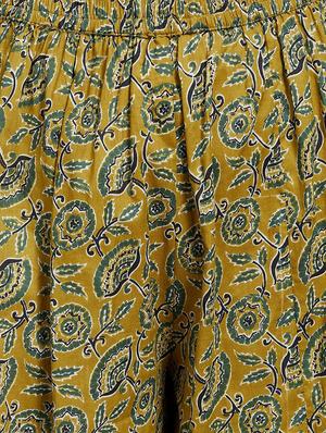 floral printed straight kurta and flared palazzo set - 18069110 - Standard Image - 4