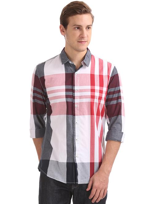 red checkered casual shirt - 18070566 - Standard Image - 1