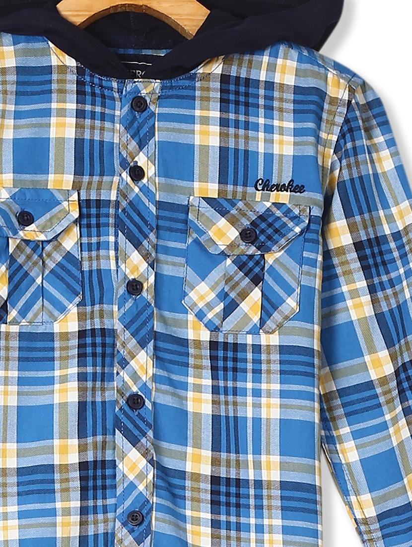 blue checkered shirt - 18071286 - Zoom Image - 3