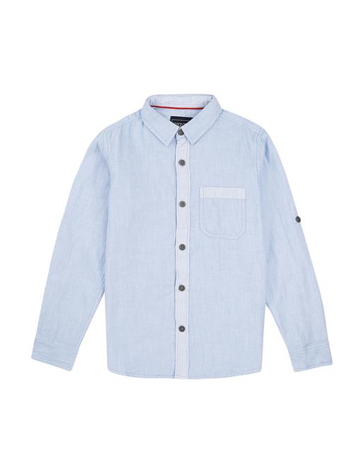 blue solid shirt - 18071406 - Standard Image - 1