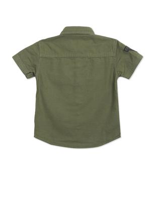 green solid shirt - 18071419 - Standard Image - 2