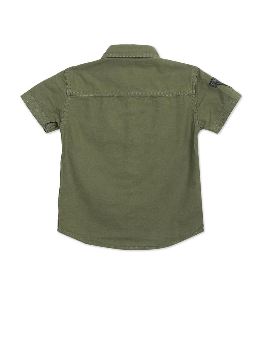 green solid shirt - 18071419 - Zoom Image - 2