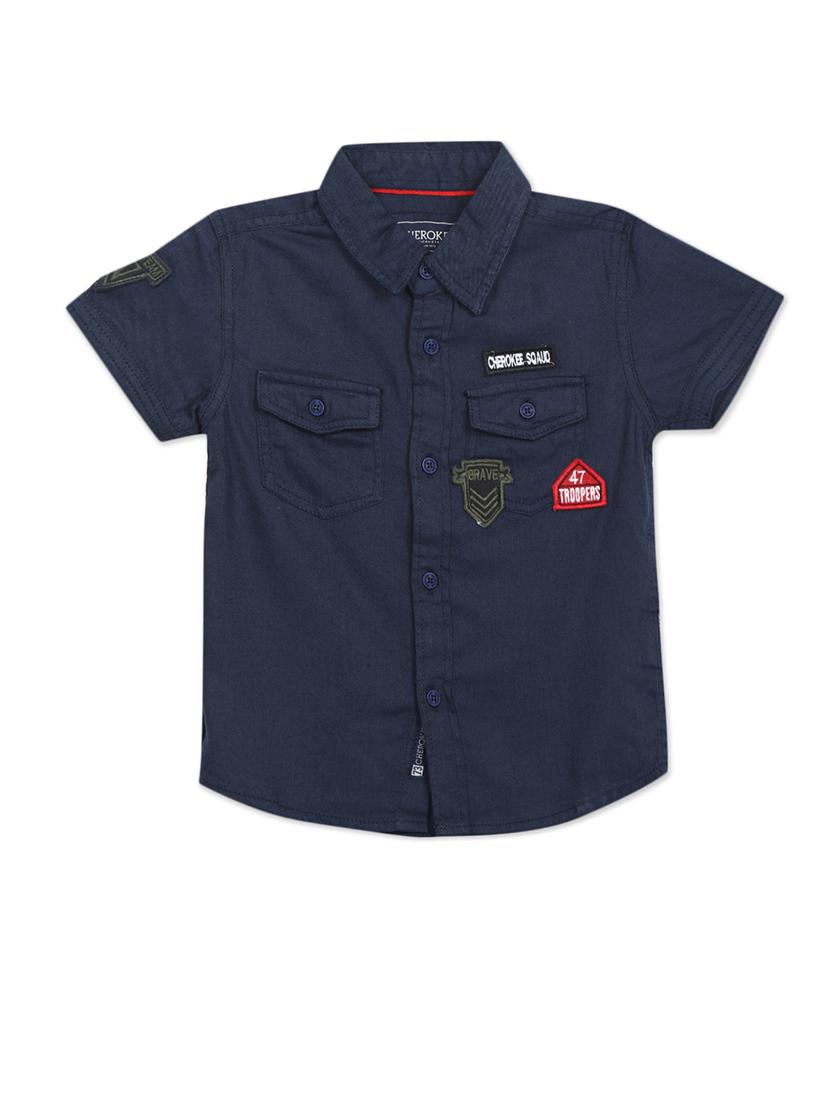 blue solid shirt - 18071420 - Zoom Image - 1