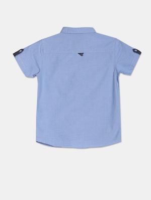blue solid shirt - 18071666 - Standard Image - 2