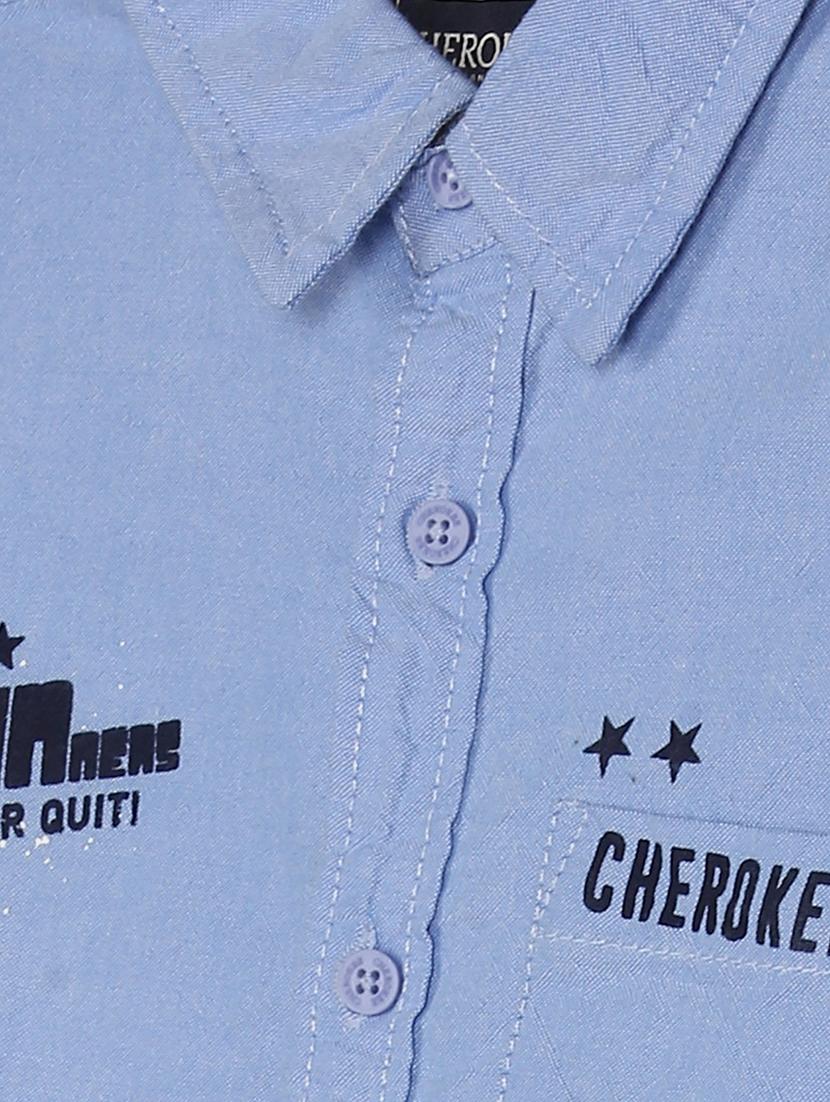 blue solid shirt - 18071666 - Zoom Image - 3