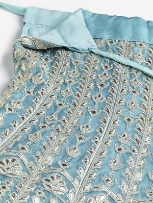 embroidered a-line lehenga - 18072819 - Standard Image - 6