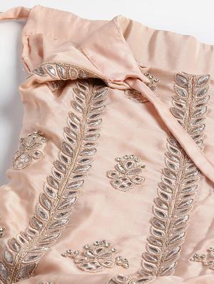 embroidered a-line lehenga - 18072823 - Standard Image - 6