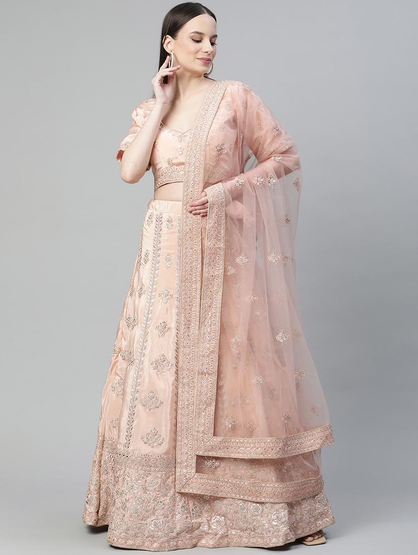 embroidered a-line lehenga - 18072823 - Zoom Image - 1