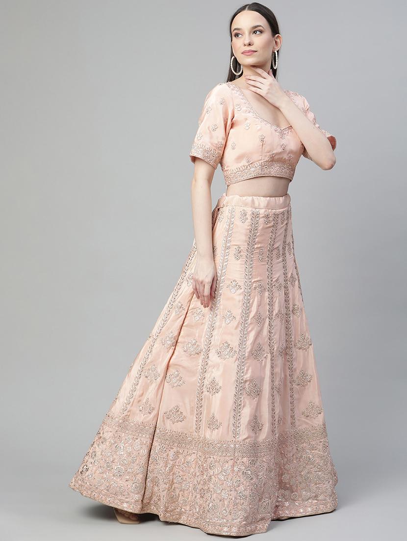 embroidered a-line lehenga - 18072823 - Zoom Image - 2