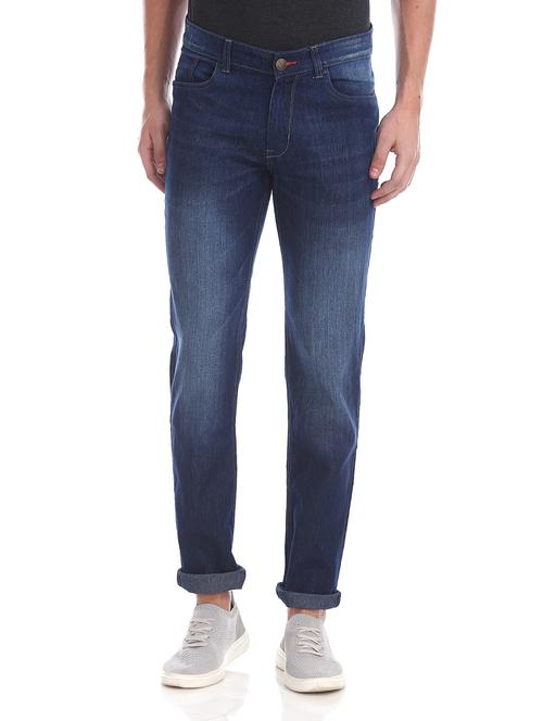 blue solid washed jean - 18073125 - Very Small Image - 1