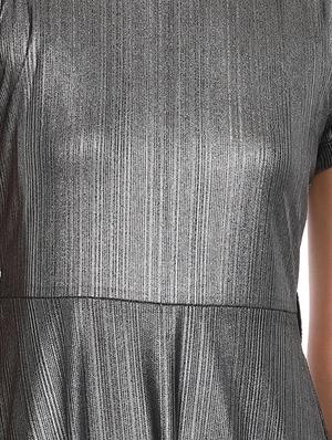 round neck metallic dress - 18073545 - Standard Image - 4