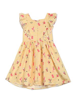 yellow striped frock - 18073607 - Standard Image - 2