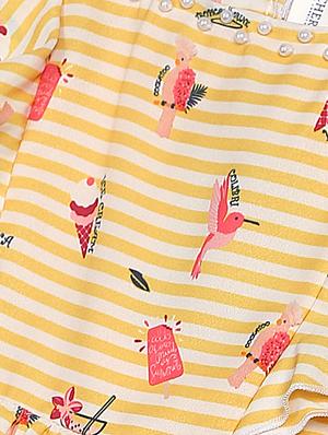 yellow striped frock - 18073607 - Standard Image - 3