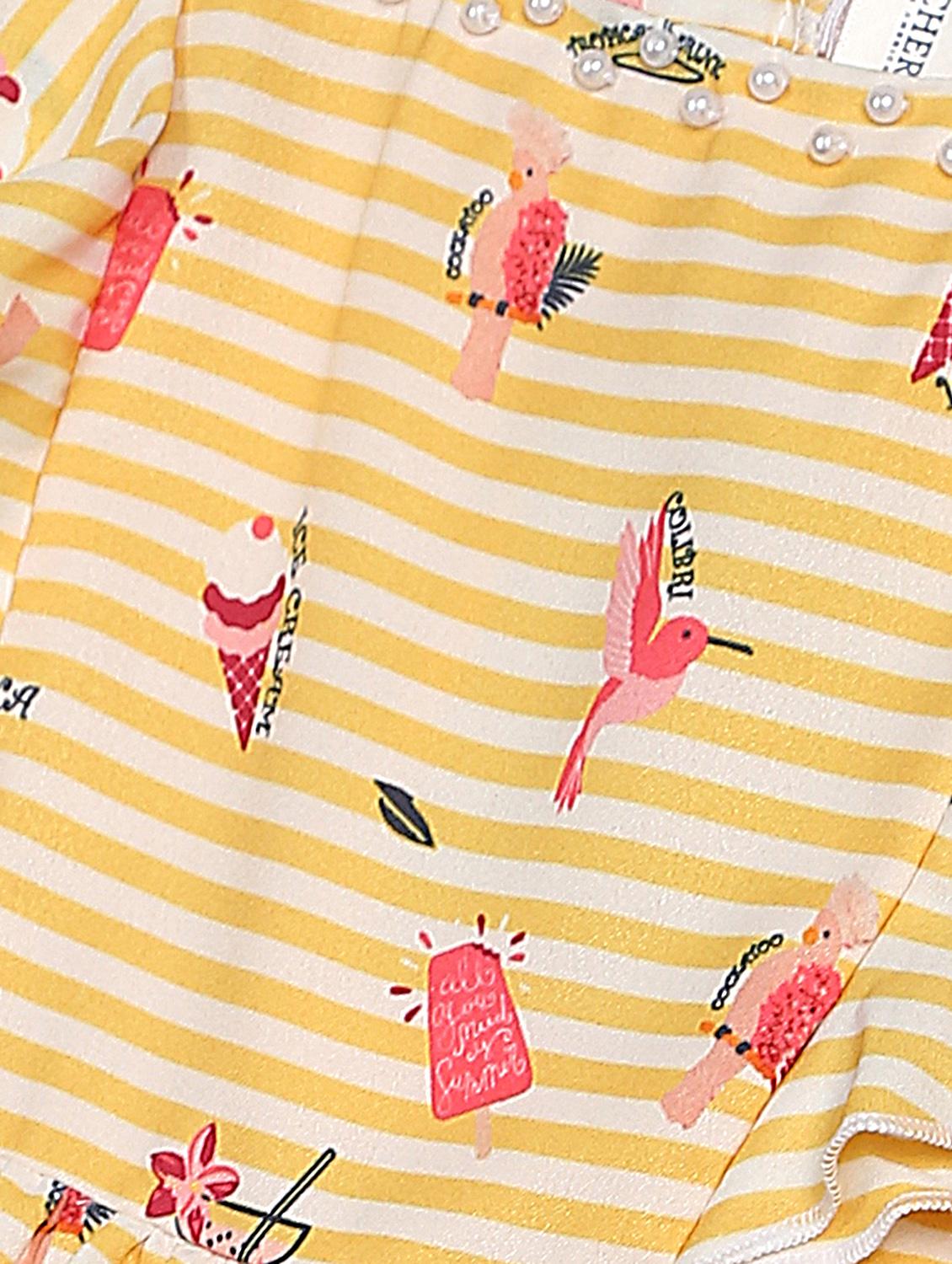 yellow striped frock - 18073607 - Zoom Image - 3