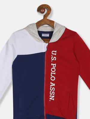 hooded neck color block sweatshirt - 18073886 - Standard Image - 3