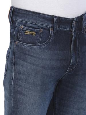 blue solid stone washed jean - 18074612 - Standard Image - 5