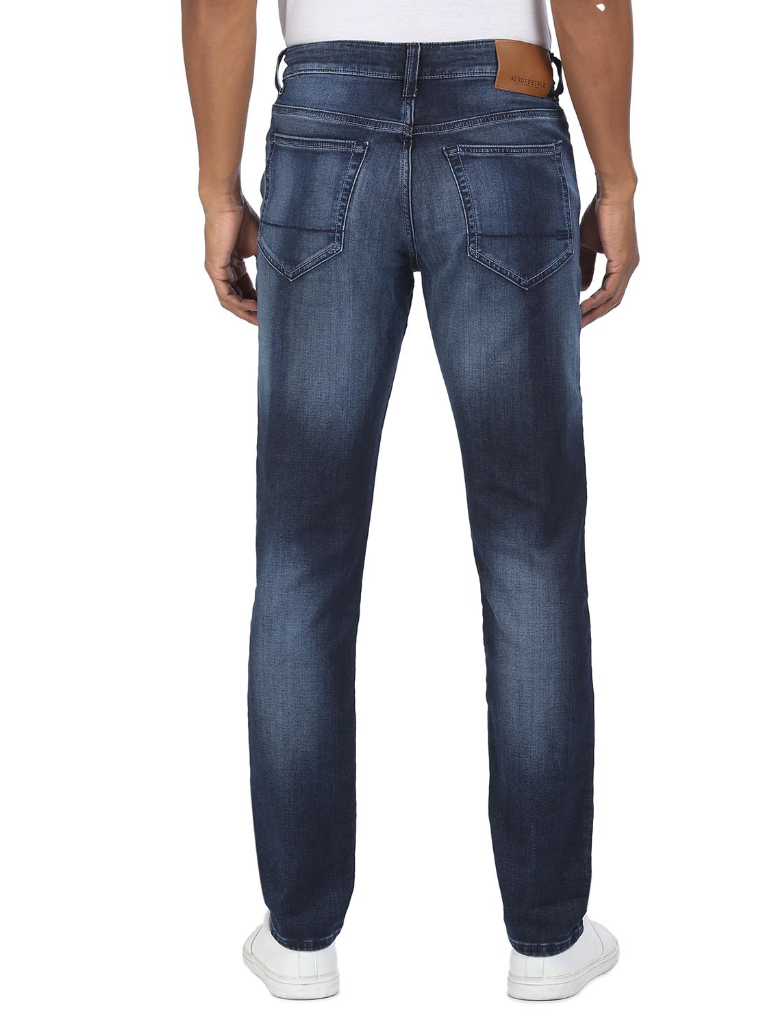 blue solid stone washed jean - 18074612 - Zoom Image - 3