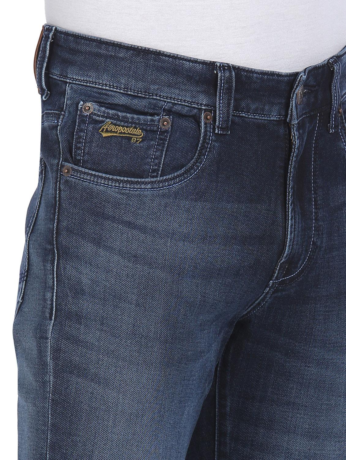 blue solid stone washed jean - 18074612 - Zoom Image - 5